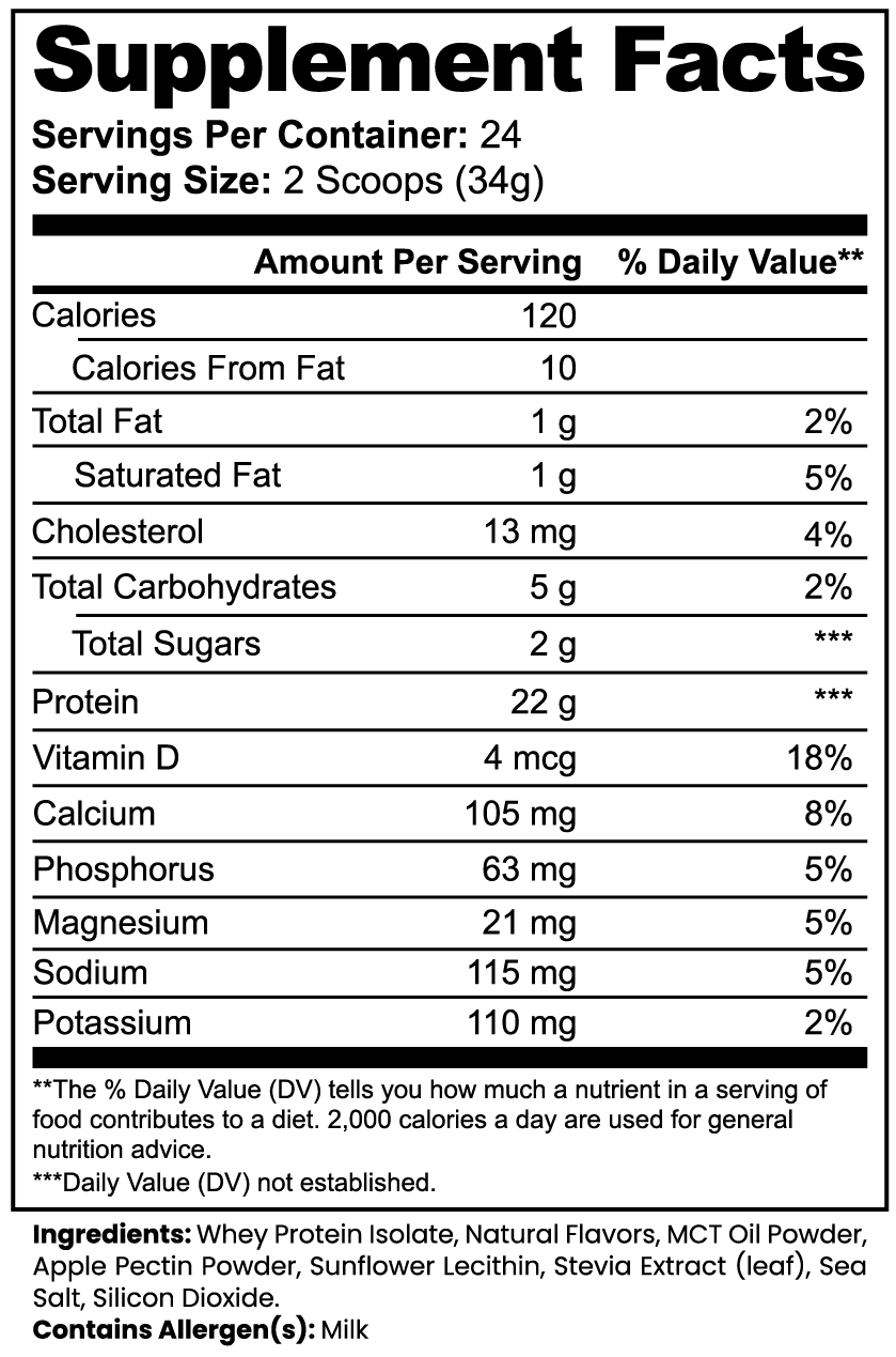 Warriors Whey Protein Isolate (Vanilla)